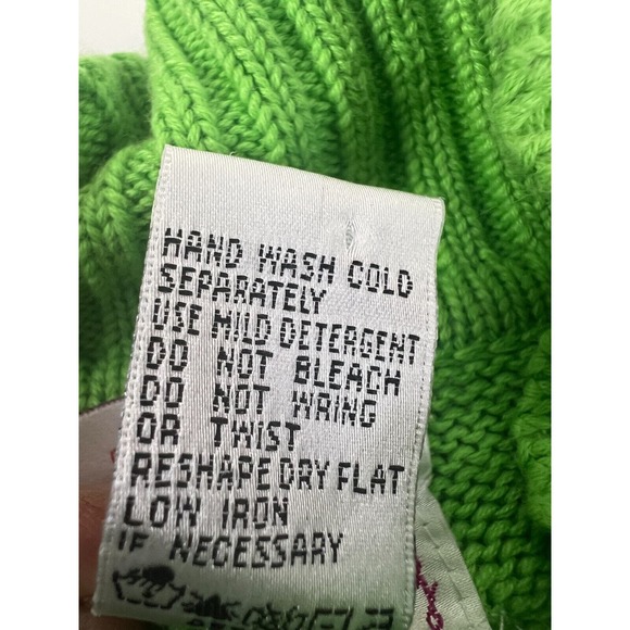 Quacker Factory Women's Green Long Sleeve Full Zip Ski Snow Motif Sweater M - Picture 6 of 16